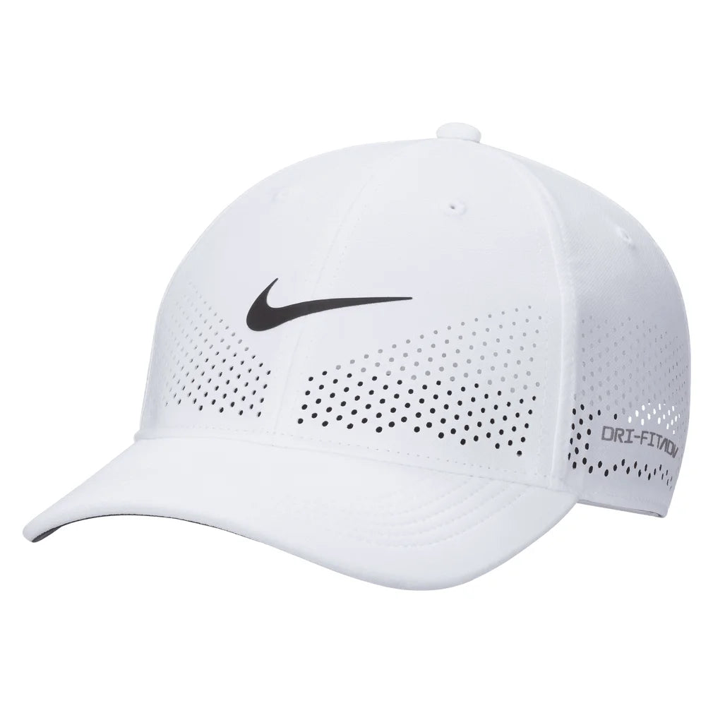 Unisex Dri-FIT ADV Club Structured Swoosh Cap, Nike, 100 White/Black, Pickleball Express, FB5636-OSBH26-100-WHITE-BLACK-1