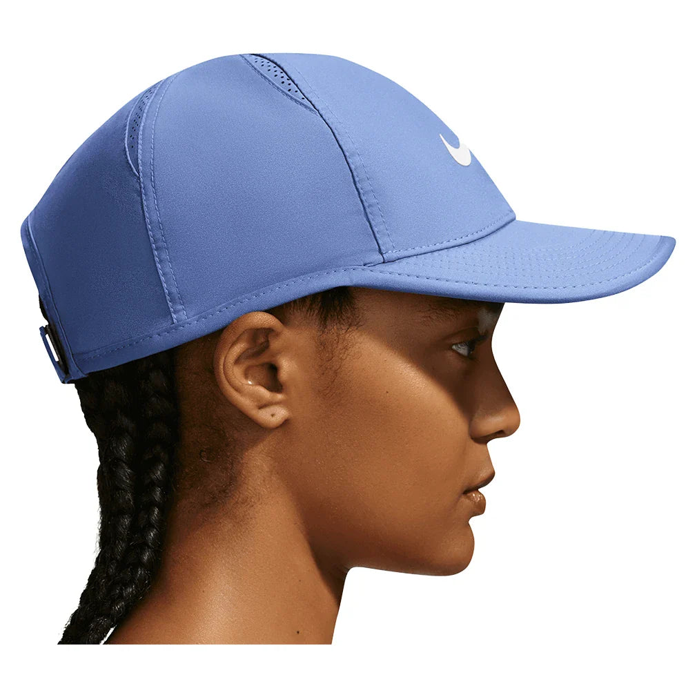 Unisex Dri-FIT Club Unstructured Featherlight Cap Indigo Storm and White