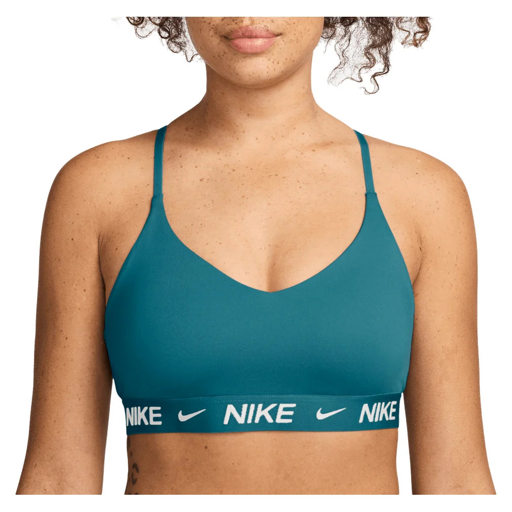 Women's Dri-FIT Indy Light Support Padded Adjustable Sports Bra, Nike, 372 Bright Spruce, Pickleball Express, FD1062-H26-372-BRIGHT-SPRUCE-1