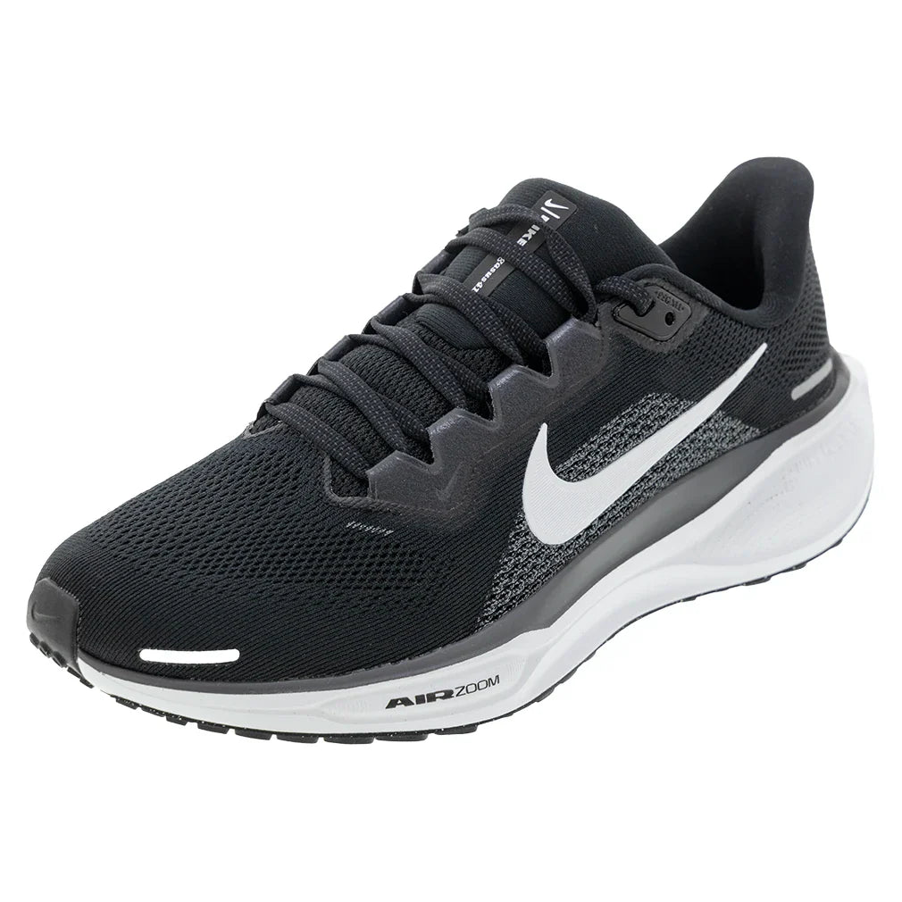 Men's Pegasus 41 Running Court Shoes Black and White