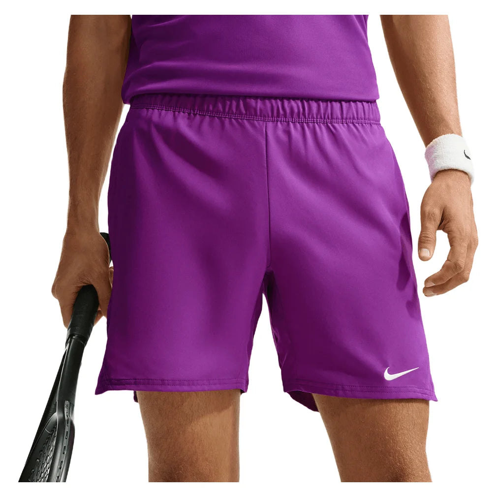 Men's Court Dri-FIT Victory 7 Inch Short, Nike, 505 Bold Berry/White, Pickleball Express, FD5380-H26-505-BOLD-BERRY-WHITE-1