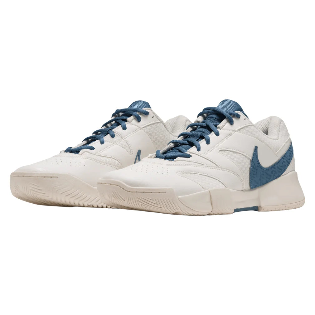 Men's Court Lite 4 Shoes Sail and Smokey Blue, Nike, Sail/Smokey Blue, Pickleball Express, FD6574-121H26-SAIL-SMOKEY-BLUE-1