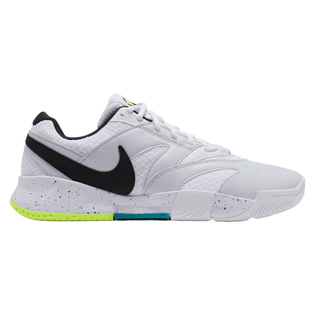 Men's Court Lite 4 Shoes White and Volt, Nike, Pickleball Express, FD6574-125H26-5