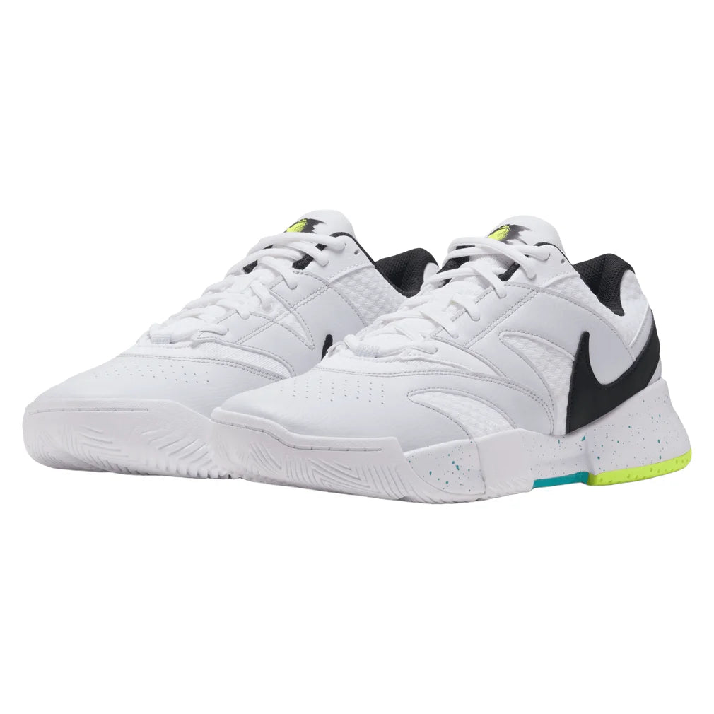 Men's Court Lite 4 Shoes White and Volt, Nike, White/Volt, Pickleball Express, FD6574-125H26-WHITE-VOLT-1