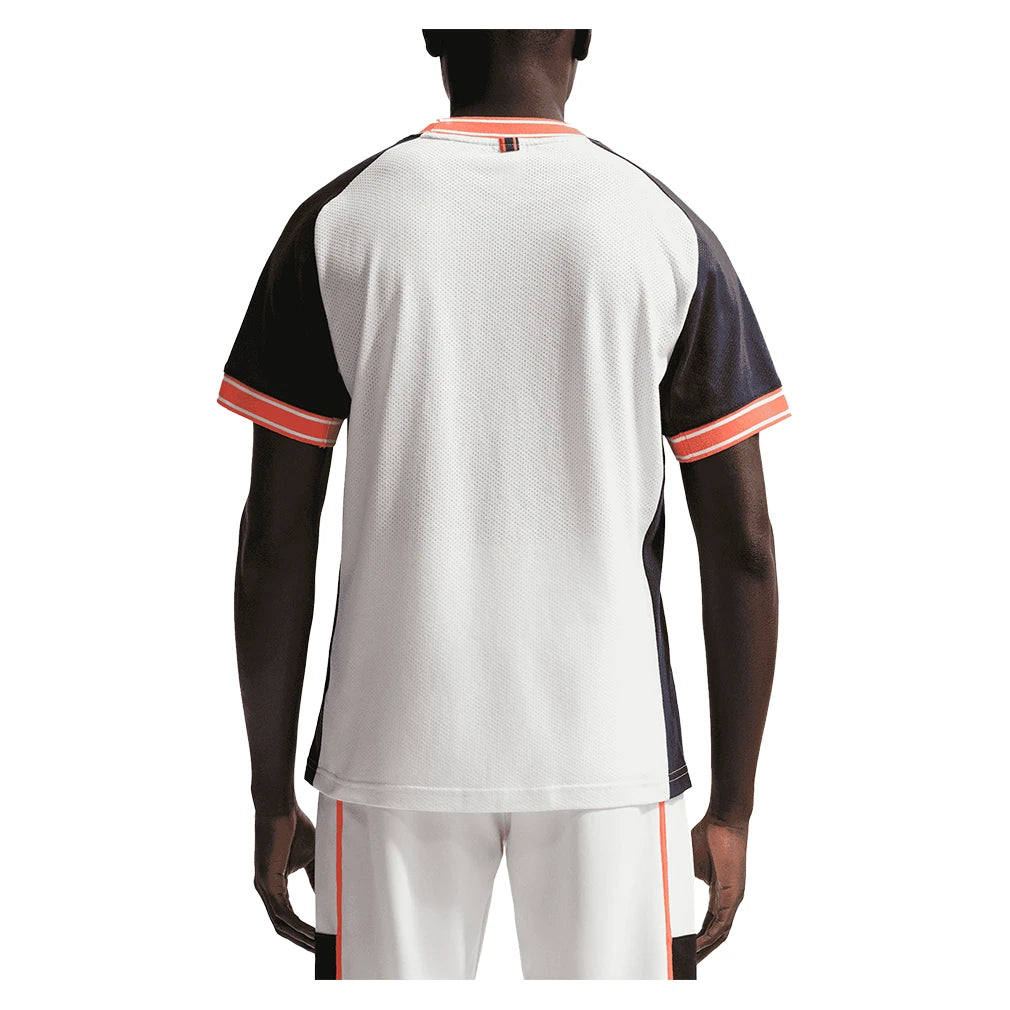 Men's Court Heritage Short Sleeve Top Sail and Dark Obsidian
