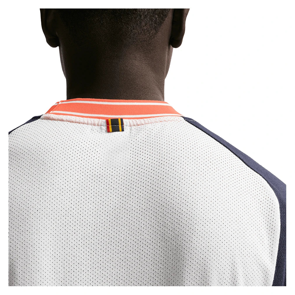 Men's Court Heritage Short Sleeve Top Sail and Dark Obsidian
