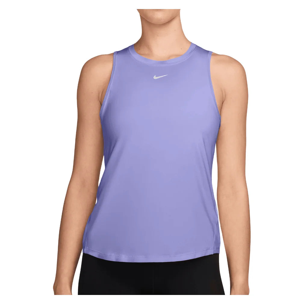 Women's One Classic Dri-FIT Training Tank, Nike, 580 Purple Pulse/White, Pickleball Express, FN2808-H26-580-PURPLE-PULSE-WHITE-1