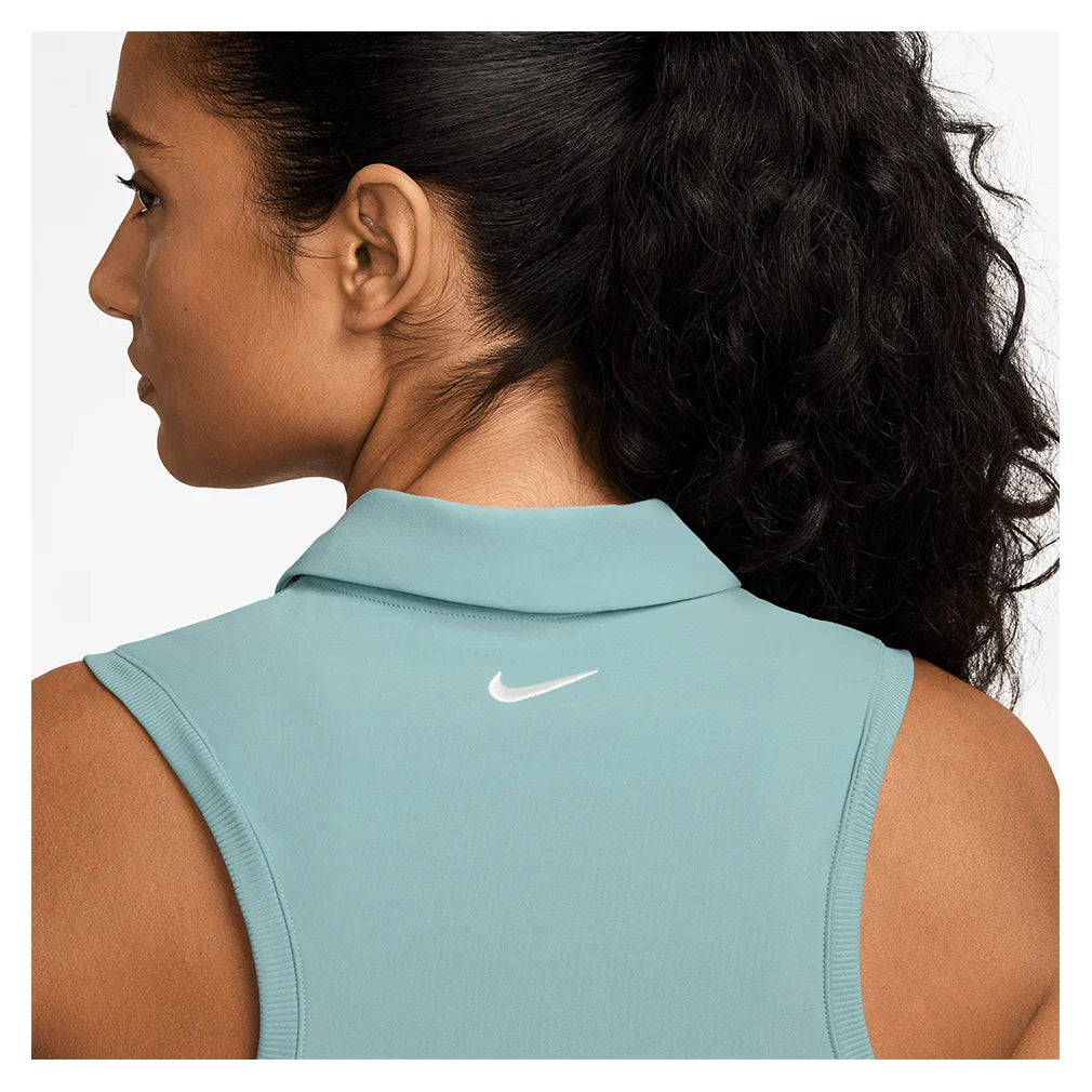 Women's Dri-FIT Victory Sleeveless Polo Cannon and White