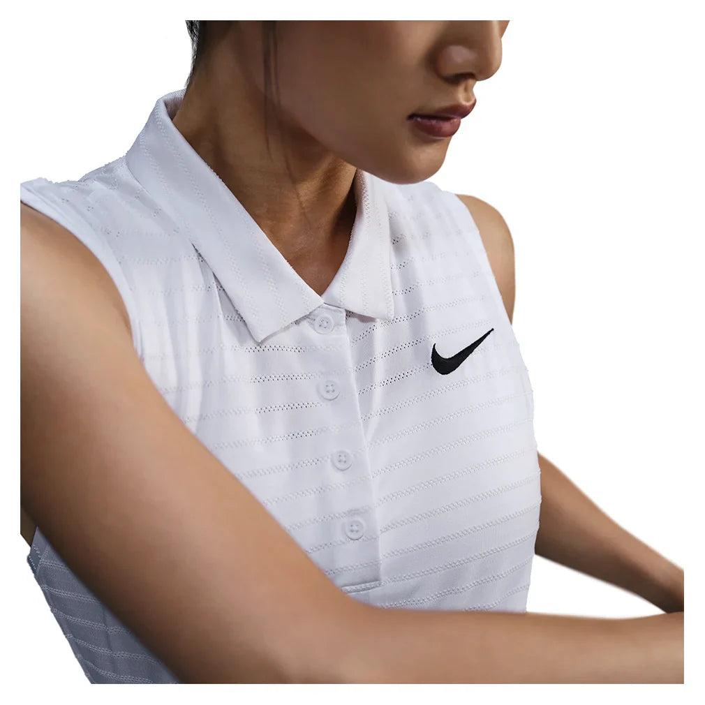 Women's Dri-Fit Victory Sleeveless Striped Polo