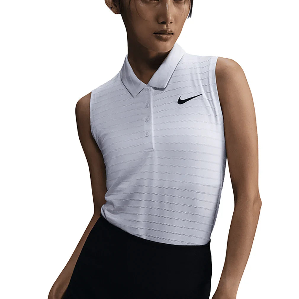 Women's Dri-Fit Victory Sleeveless Striped Polo