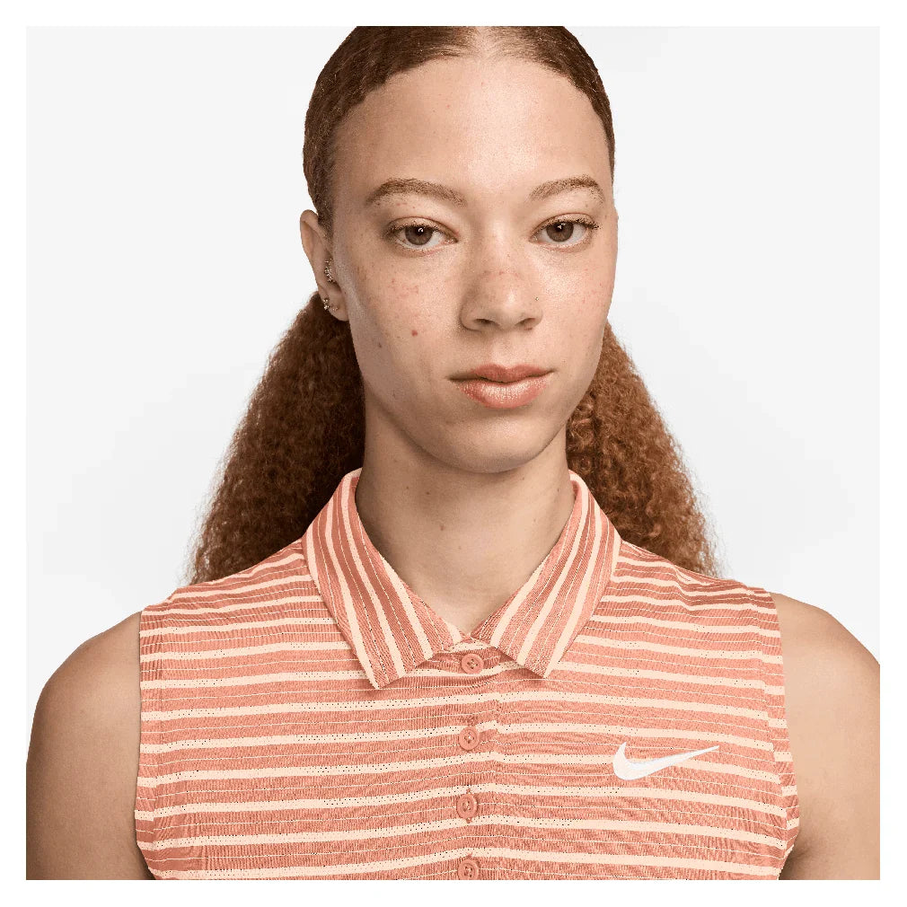 Women's Dri-Fit Victory Sleeveless Striped Polo