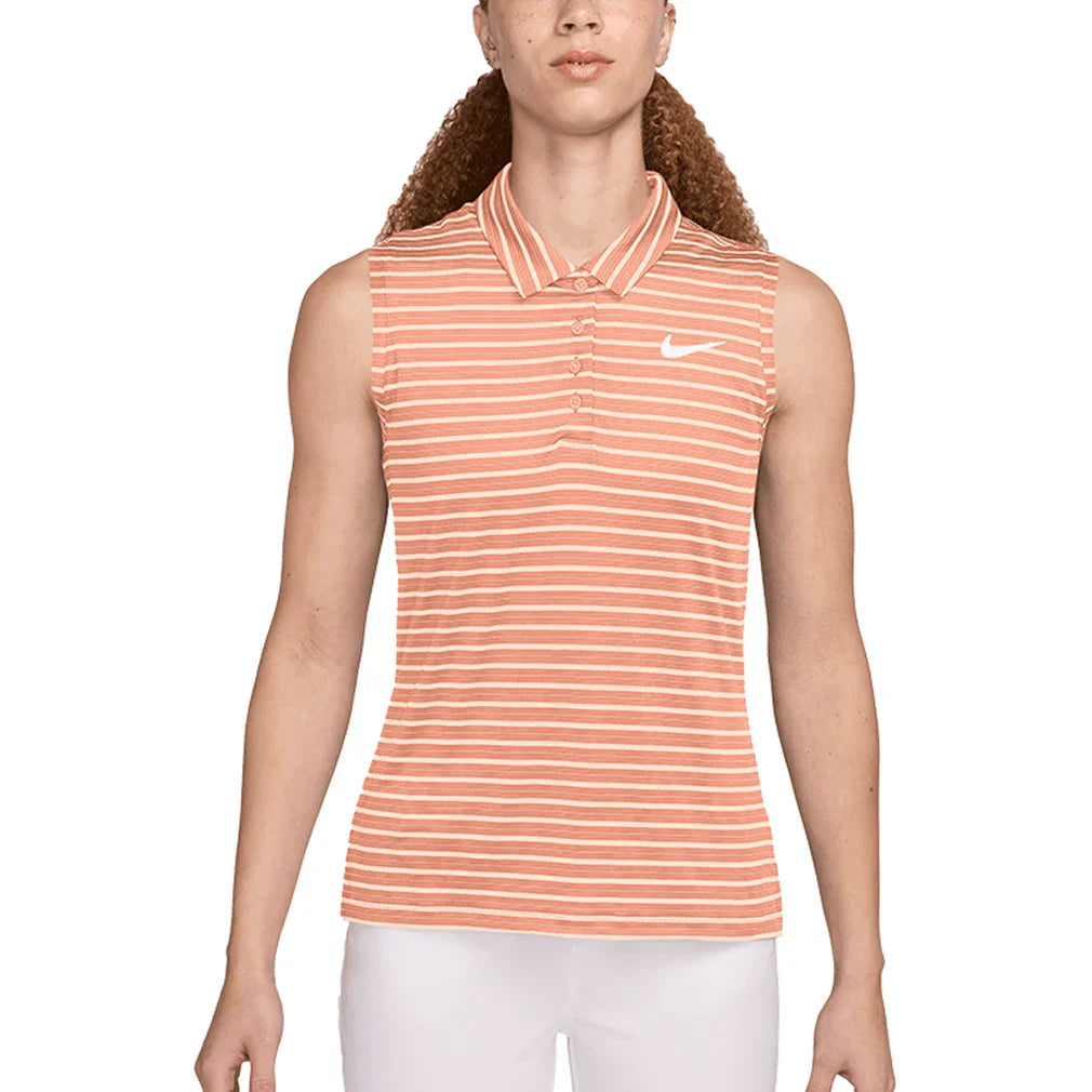 Women's Dri-Fit Victory Sleeveless Striped Polo