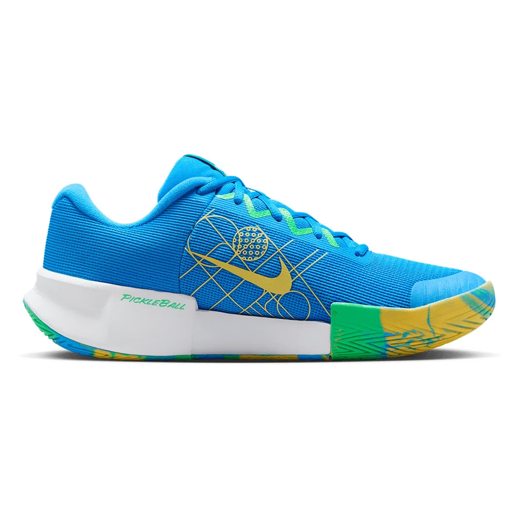 Men's Challenge GP Pro Pickleball Court Shoes Blue Hero and Green Shock
