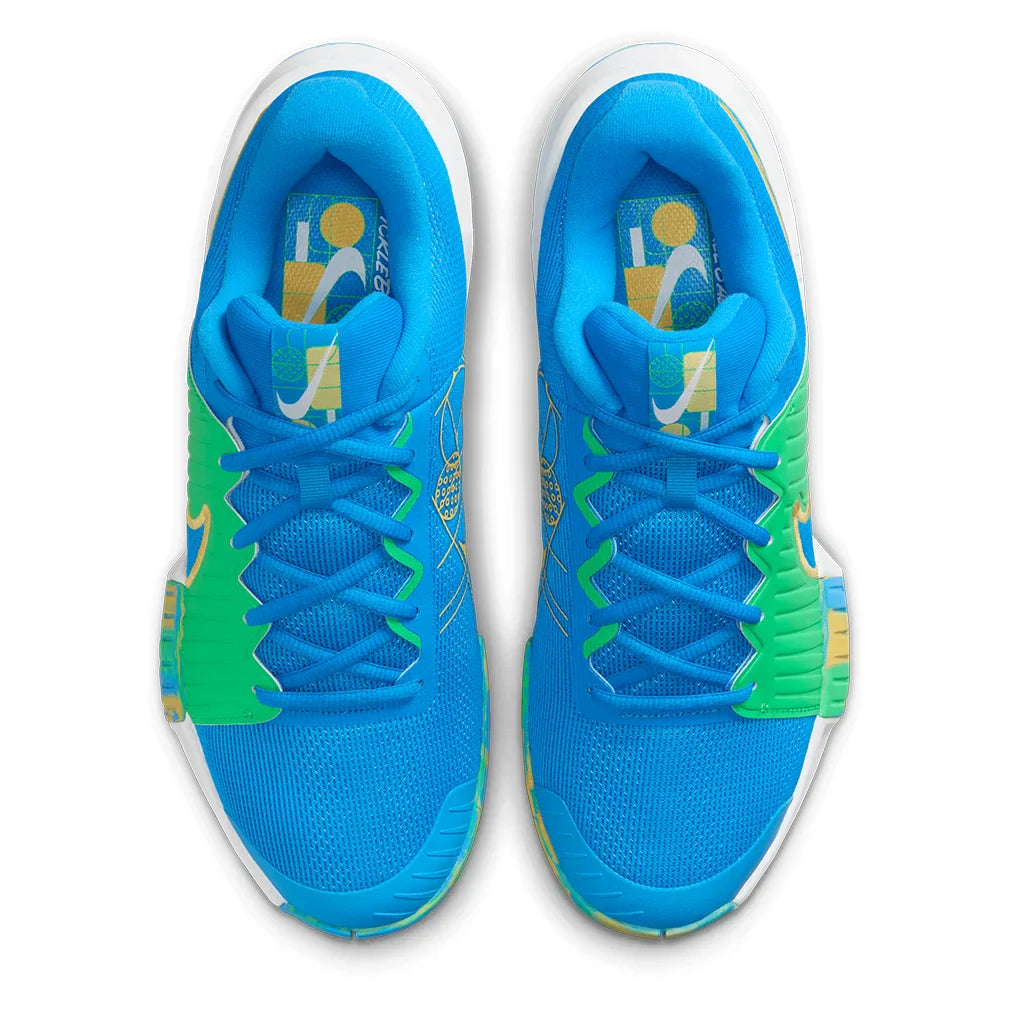 Men's Challenge GP Pro Pickleball Court Shoes Blue Hero and Green Shock