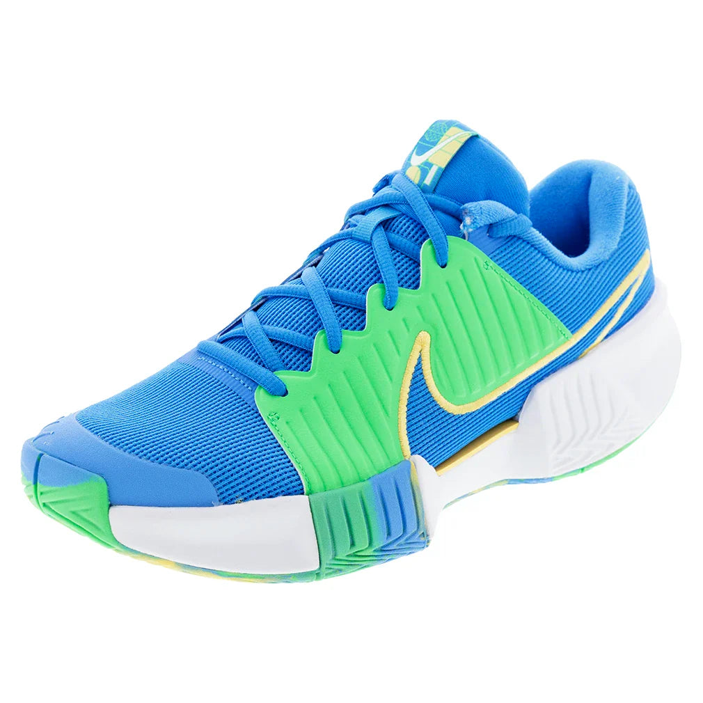 Men's Challenge GP Pro Pickleball Court Shoes Blue Hero and Green Shock