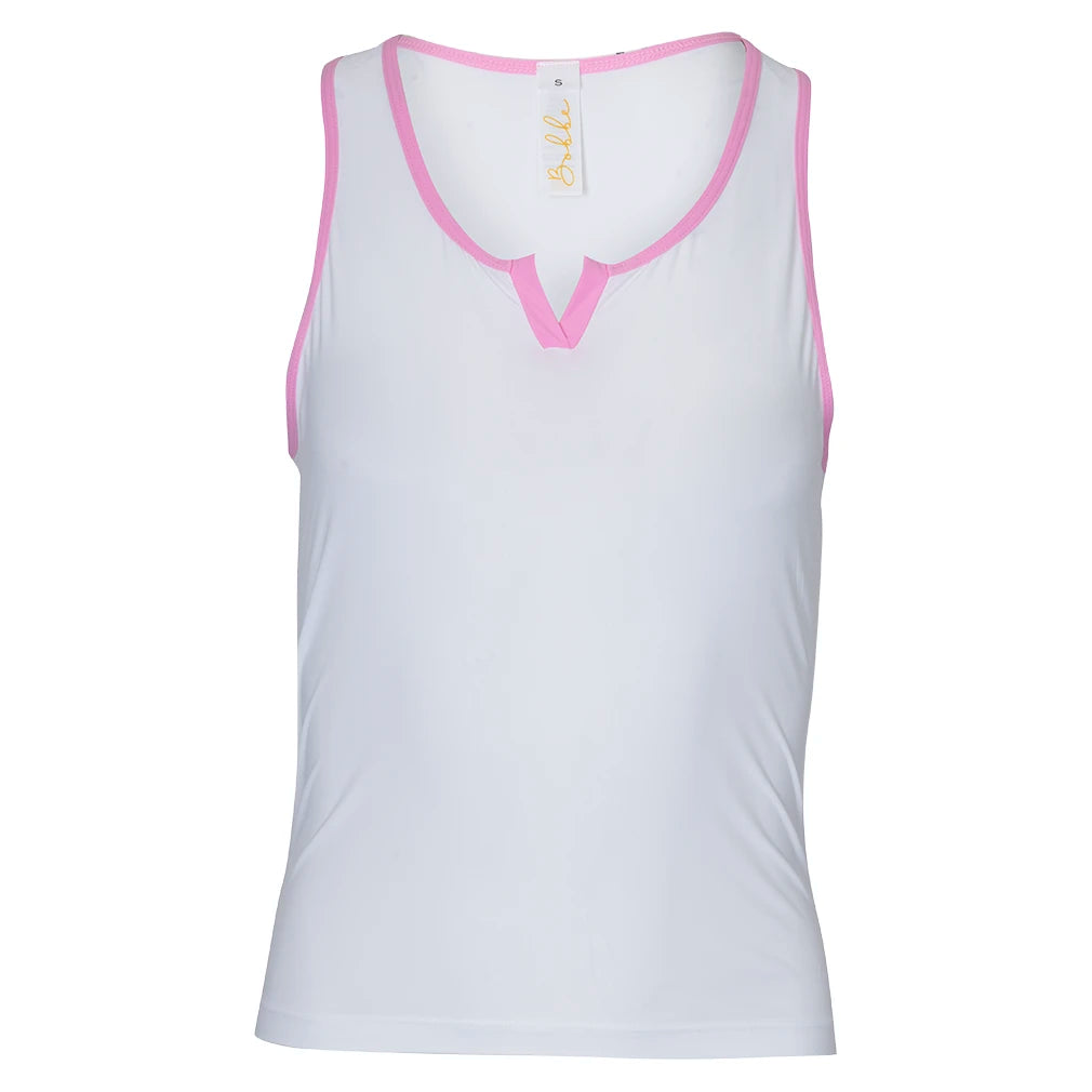 Women's Farah Tank White and Pink Sorbet