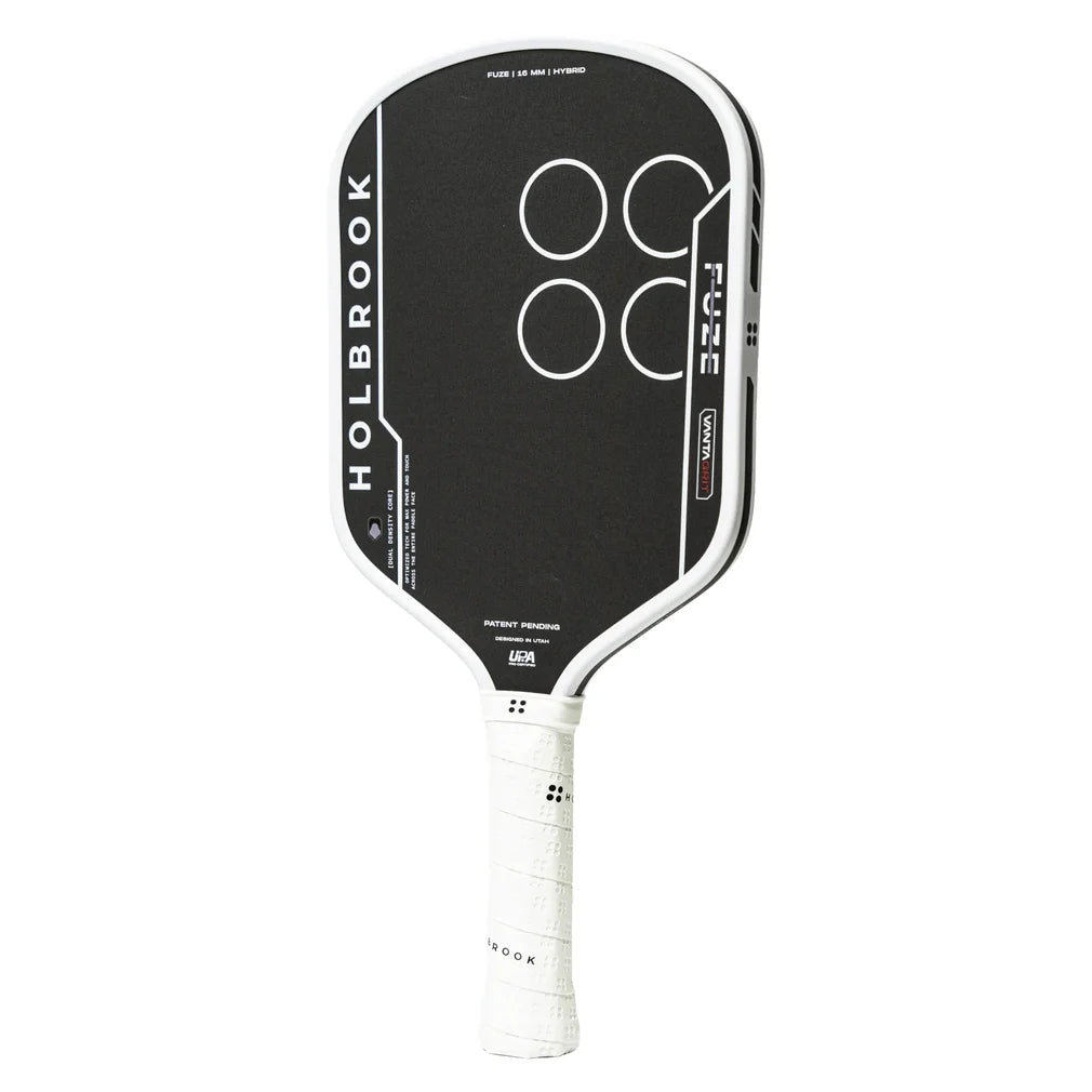 Fuze VantaGrit Elongated 16mm Pickleball Paddle Black and White