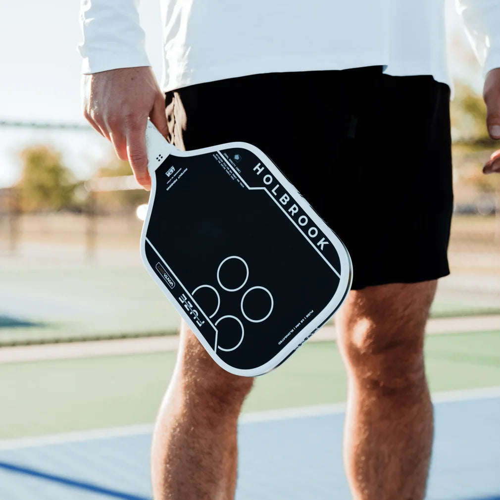 Fuze VantaGrit Widebody 16mm Pickleball Paddle Black and White, Holbrook, Pickleball Express, FUZE-V-W-16-4