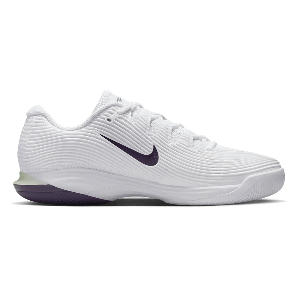 Men's Zoom Vapor 12 Shoes White and Dark Raisin