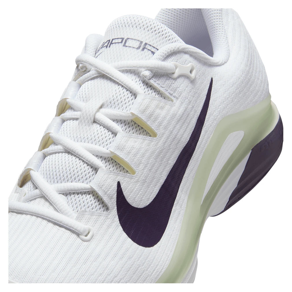 Men's Zoom Vapor 12 Shoes White and Dark Raisin