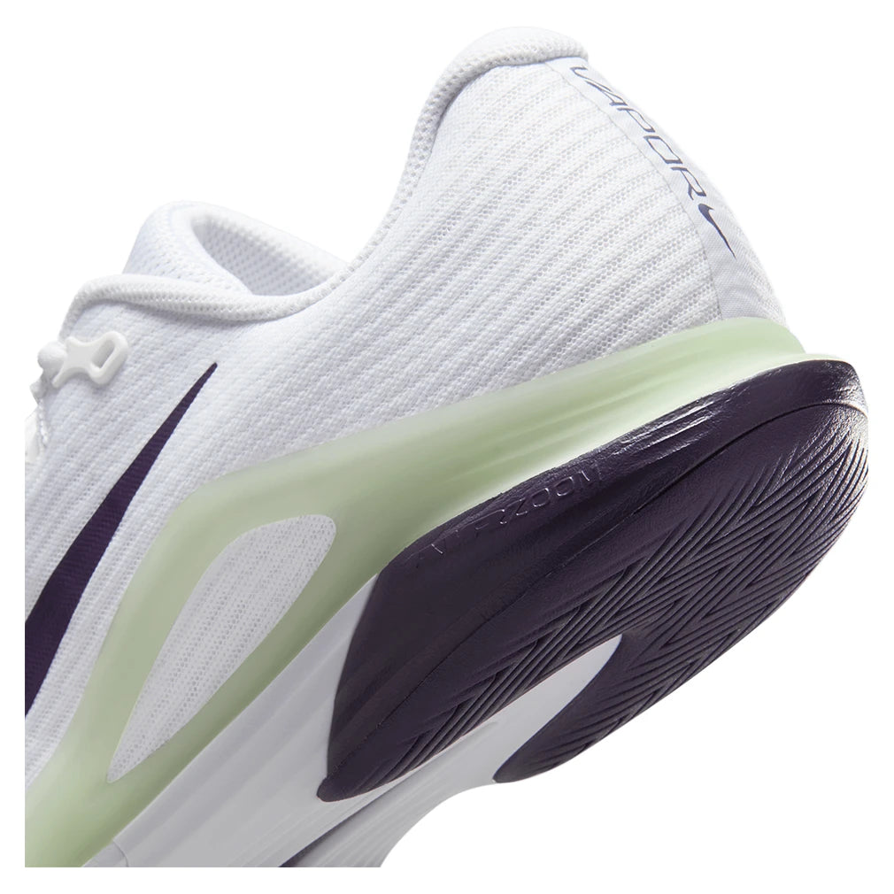 Men's Zoom Vapor 12 Shoes White and Dark Raisin