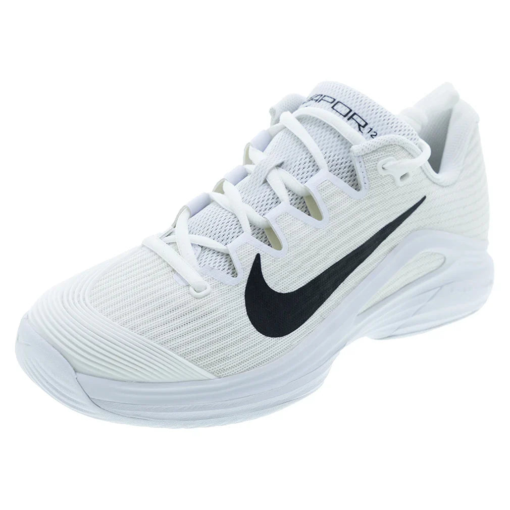 Women's Zoom Vapor 12 Shoes White and Blac