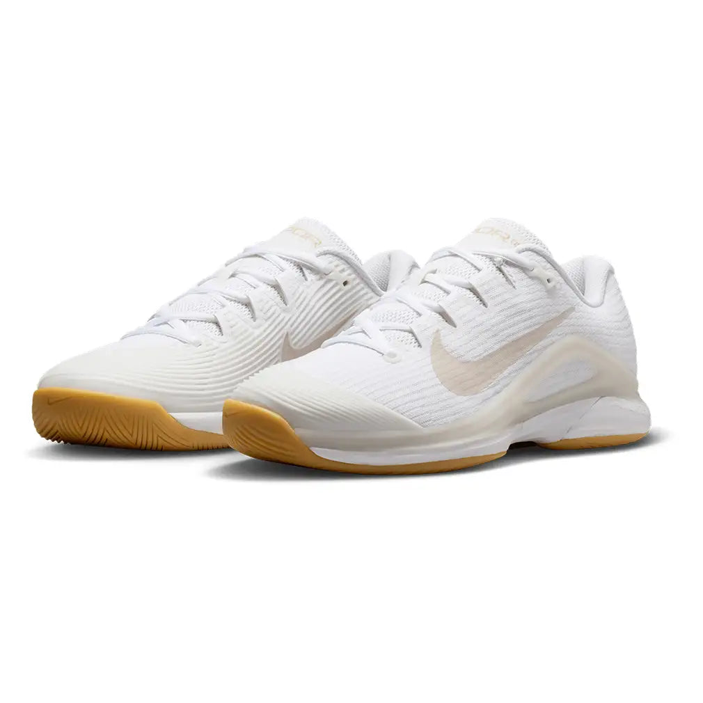 Women's Zoom Vapor 12 Shoes White and Lt Orewood Brown