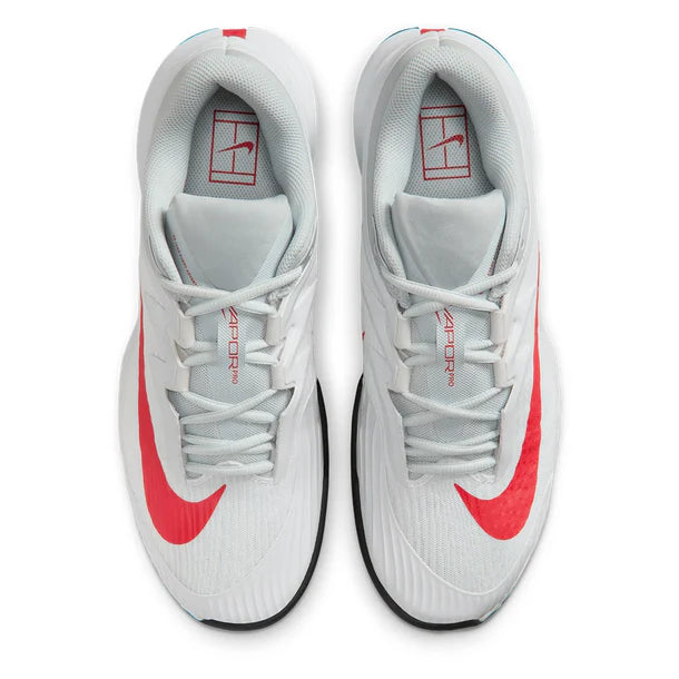 Men's Zoom Vapor Pro 3 Shoes White and Lt Crimson