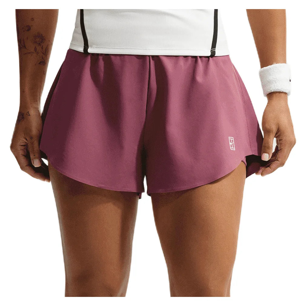 Women's Court Dri-FIT Advantage Ace Short, Nike, 654 Pink Smoke/White, Pickleball Express, FZ6723-F26-654-PINK-SMOKE-WHITE-1