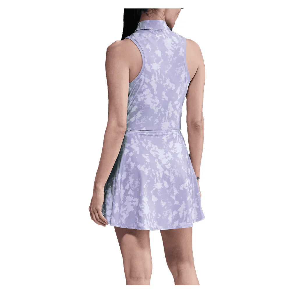 Women's Dri-FIT Victory Sleeveless Print Polo Lilac Ice and White
