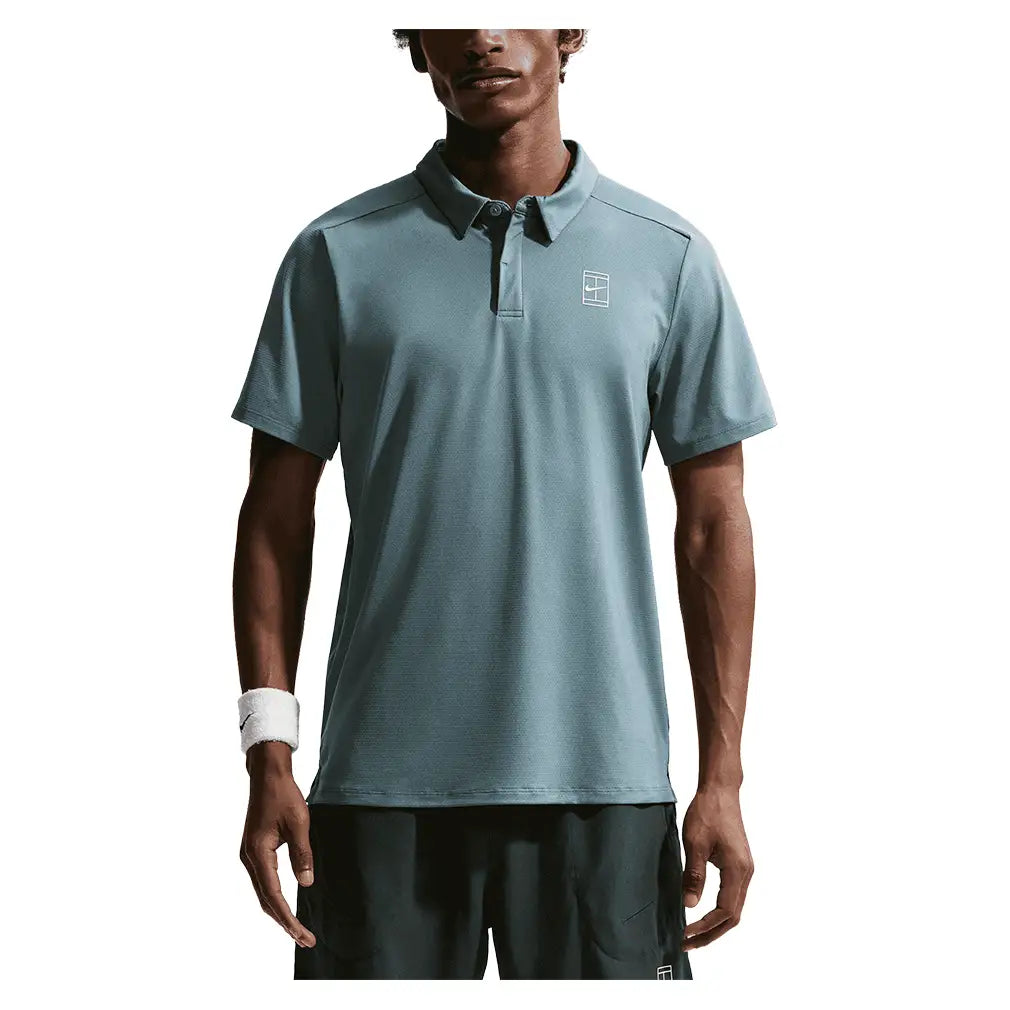 Men's Court Dri-FIT Advantage Polo Mineral Slate and White