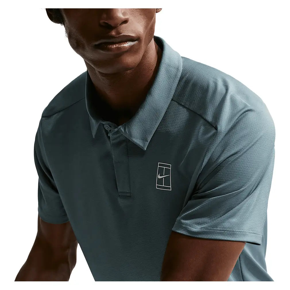 Men's Court Dri-FIT Advantage Polo Mineral Slate and White