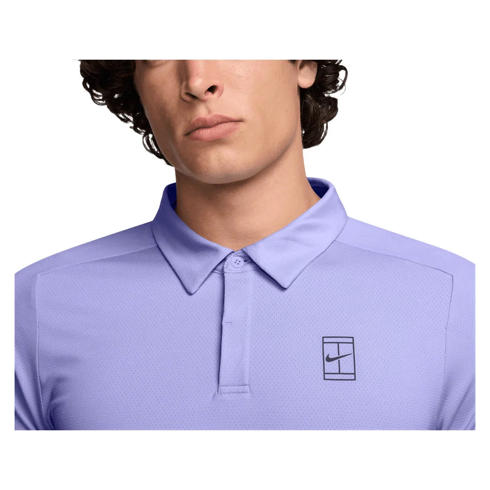 Men's Court Dri-FIT Advantage Polo Purple Pulse and Gridiron, Nike, Pickleball Express, FZ6907-580H26-4