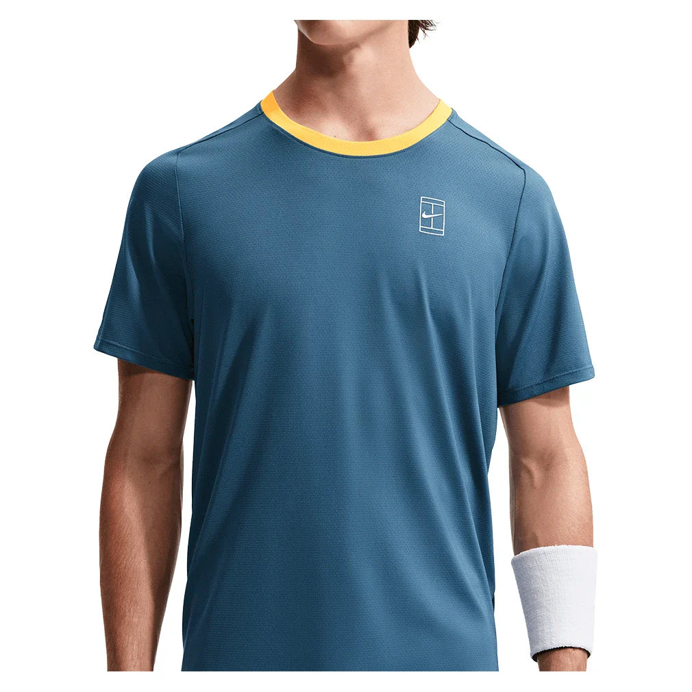 Men's Court Dri-FIT Advantage Top New Slate and Laser Orange
