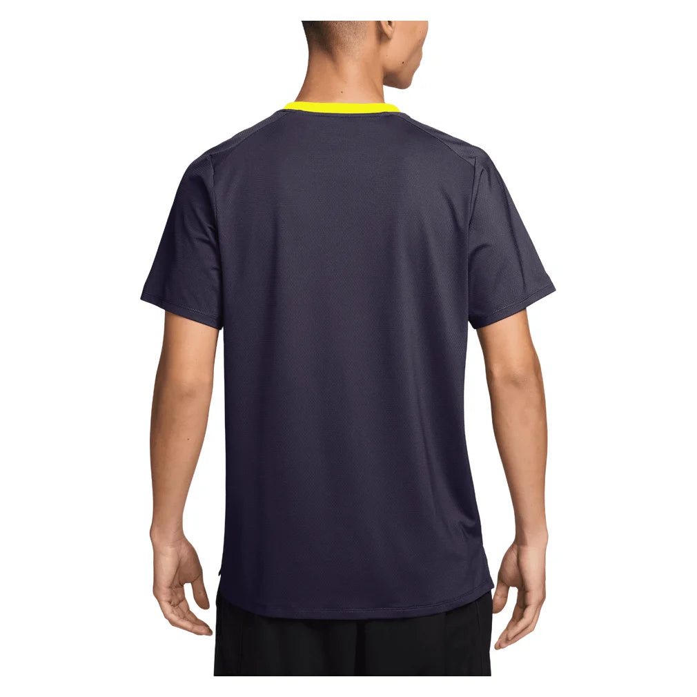 Men's Court Dri-FIT Advantage Top Purple Dynasty and Lemon Venom, Nike, Pickleball Express, FZ6910-525H26-1