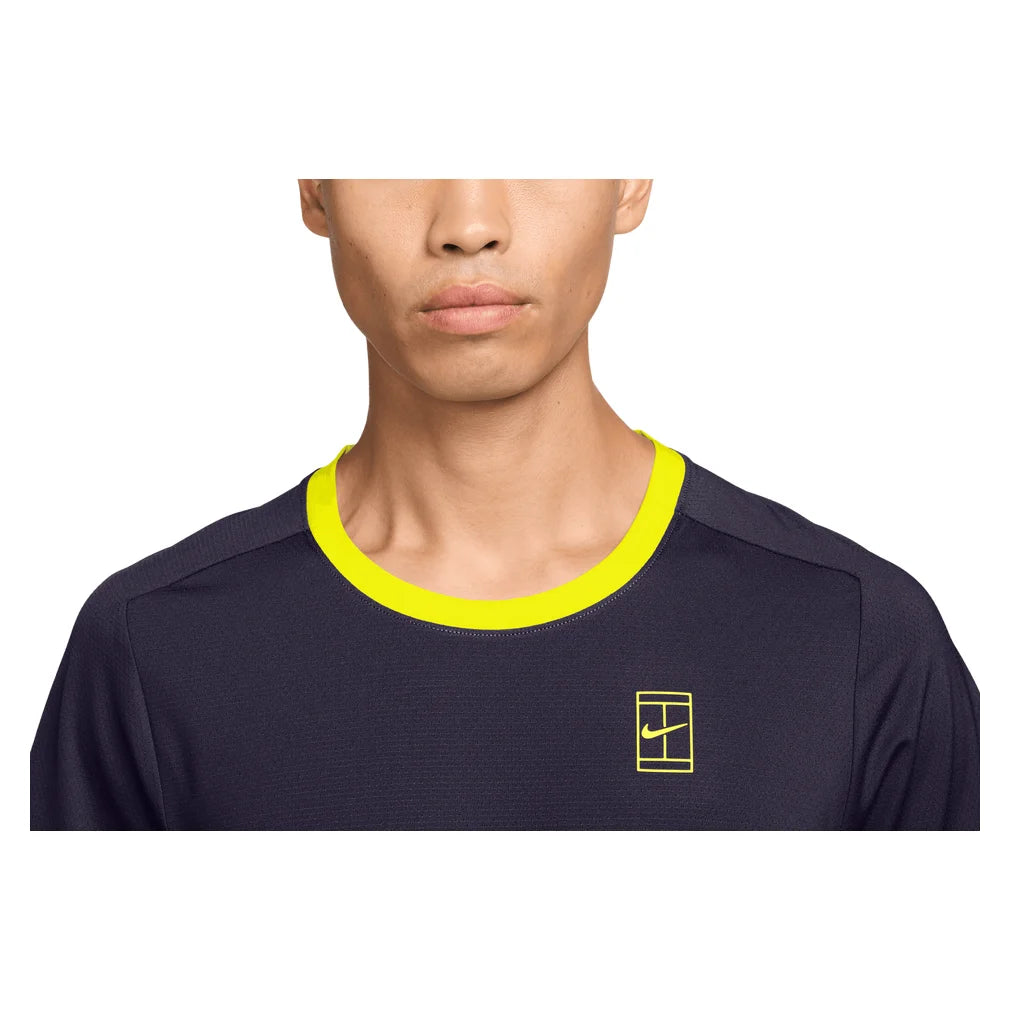 Men's Court Dri-FIT Advantage Top Purple Dynasty and Lemon Venom, Nike, Pickleball Express, FZ6910-525H26-2
