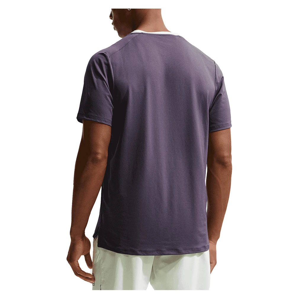 Men's Court Dri-FIT Advantage Top Dark Raisin and Volt Tint