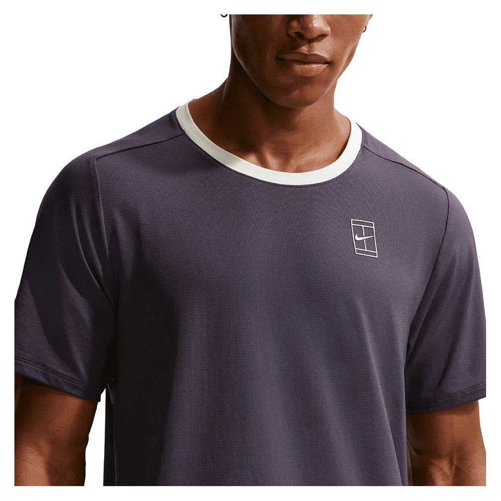 Men's Court Dri-FIT Advantage Top Dark Raisin and Volt Tint