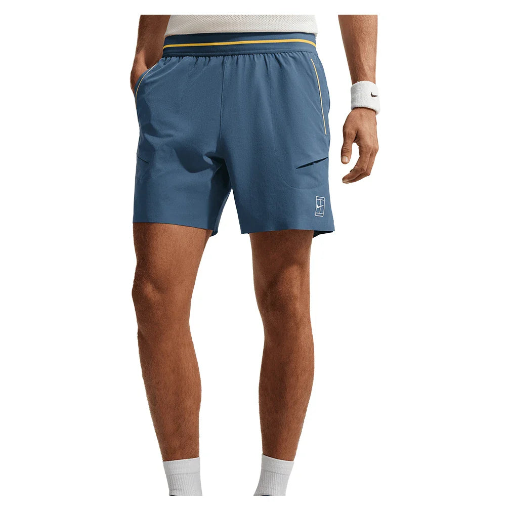 Men's Court Dri-FIT Advantage 6 Inch Short New Slate and Laser Orange