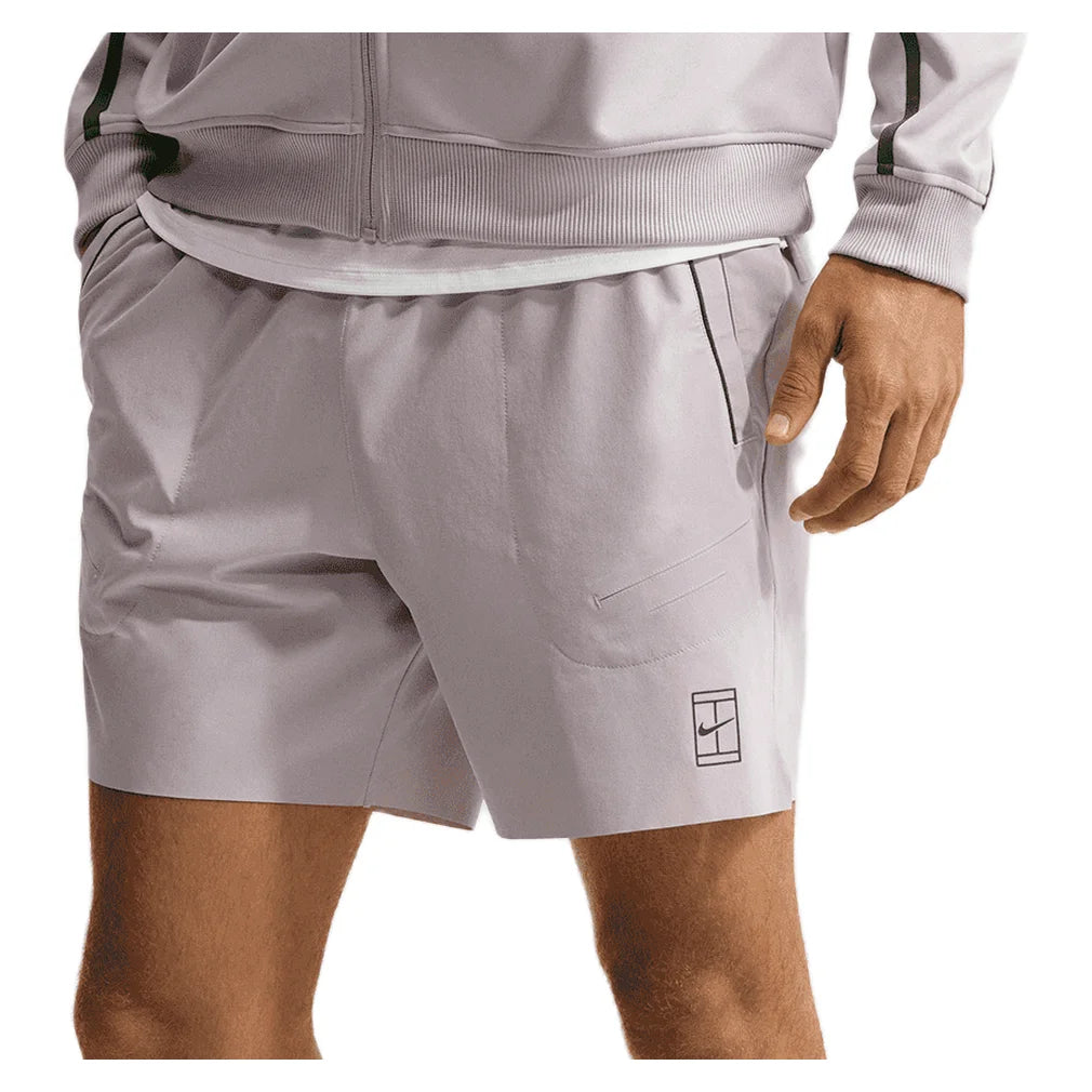 Men's Court Dri-FIT Advantage 6 Inch Short, Nike, 022 Silver Lilac/Gridiron, Pickleball Express, FZ6913-H26-022-SILVER-LILAC-GRIDIRON-1