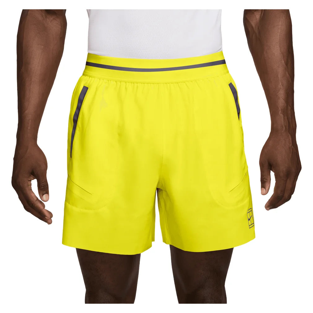 Men's Court Dri-FIT Advantage 6 Inch Short, Nike, 750 Lemon Venom/Purple Dynasty, Pickleball Express, FZ6913-H26-750-LEMON-VENOM-PURPLE-DYNASTY-1