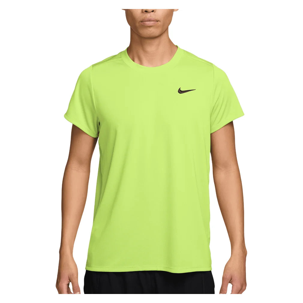 Men's Court Dri-Fit Victory Top, Nike, 736 Lt Lemon Twist/Black, Pickleball Express, FZ6921-H26-736-LT-LEMON-TWIST-BLACK-1