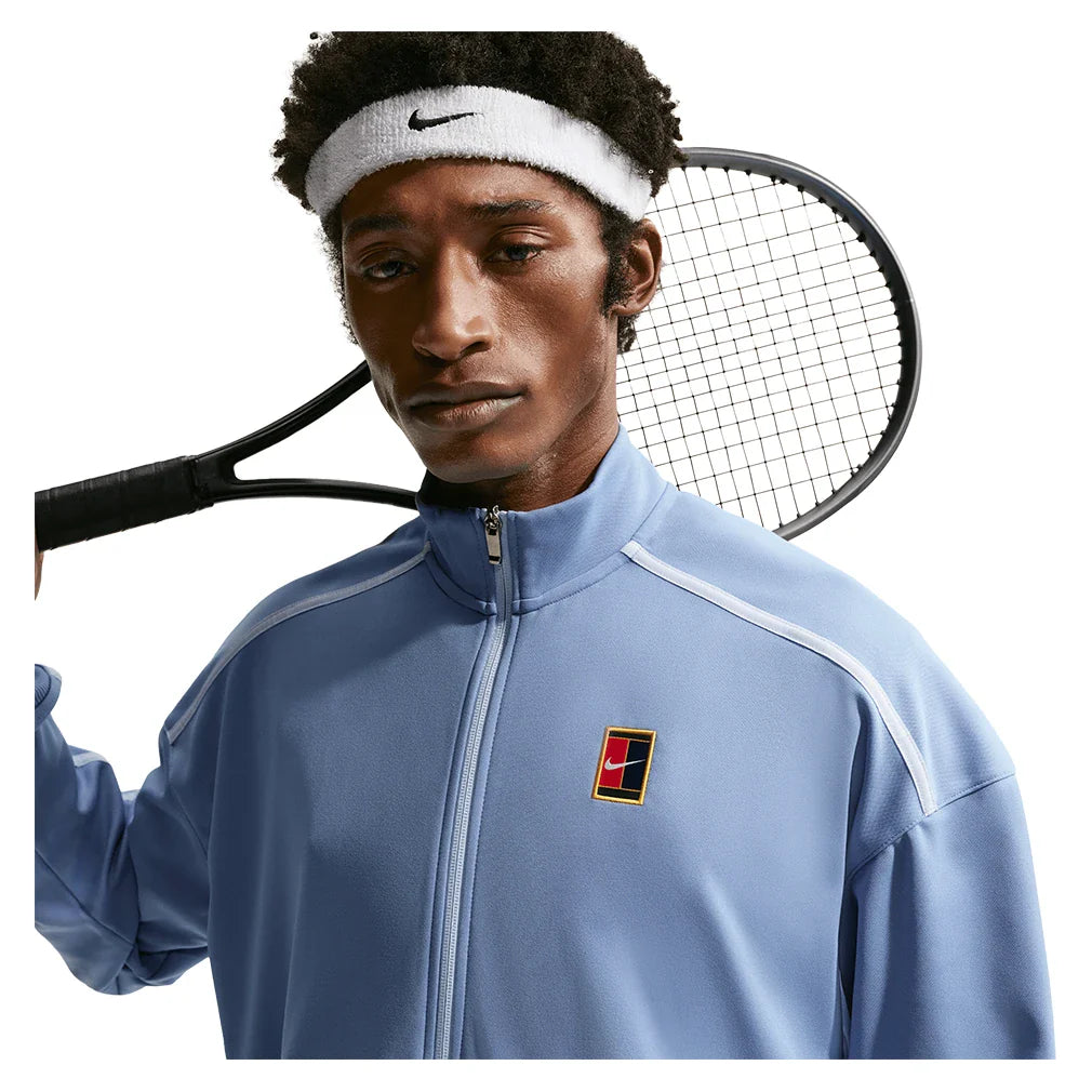 Men's Court Heritage Tennis Jacket Work Blue-Apparel-Nike-FZ6925-486-2-Tennis Express