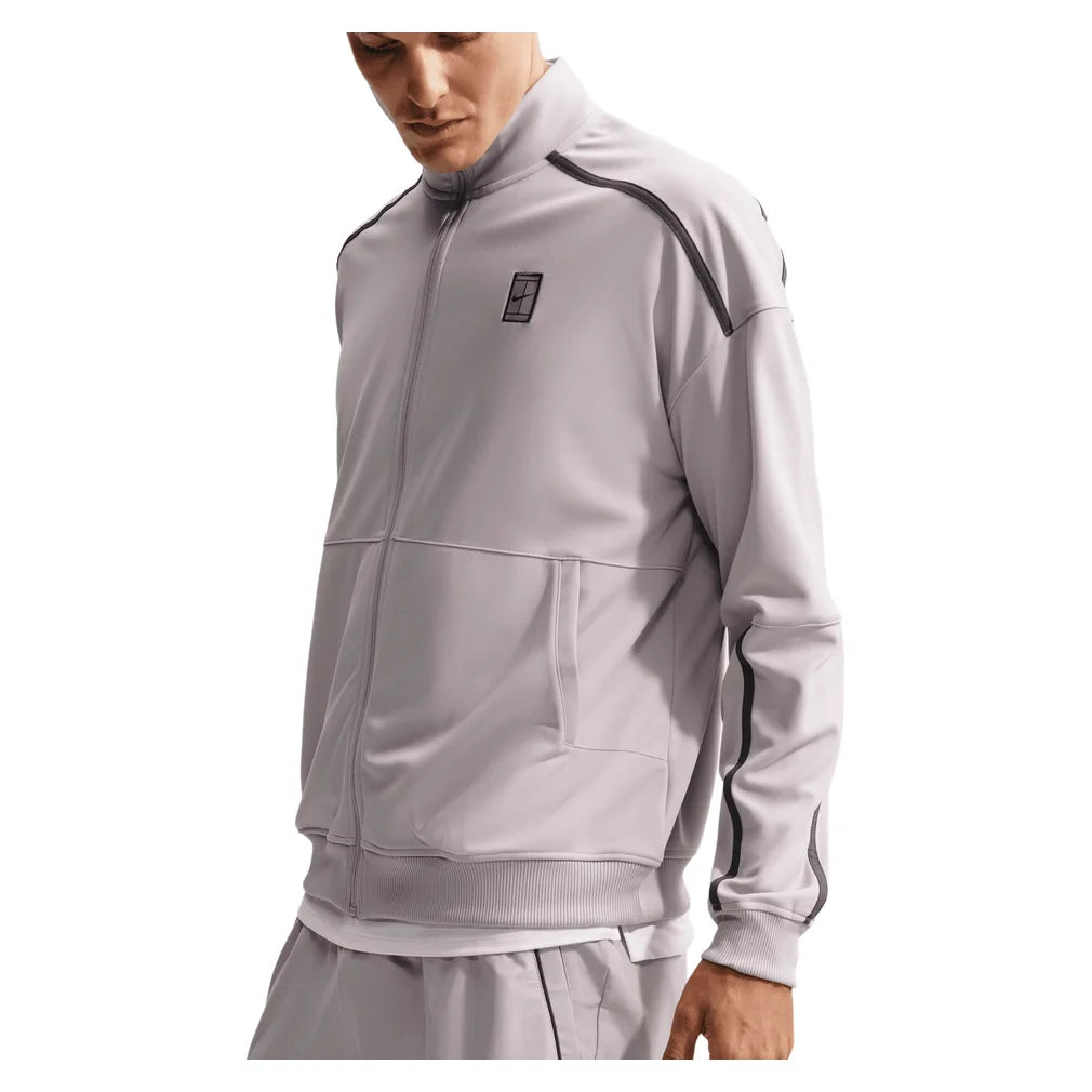 Men's Court Heritage Jacket, Nike, 022 Silver Lilac/Gridiron, Pickleball Express, FZ6925-H26-022-SILVER-LILAC-GRIDIRON-1