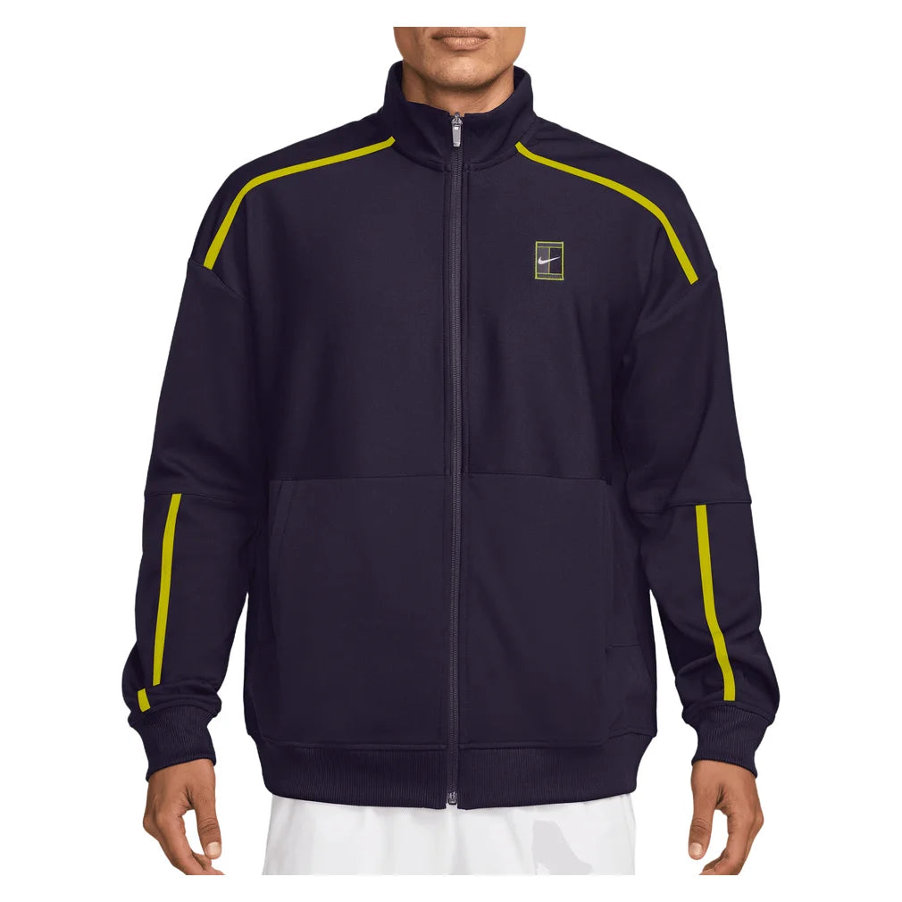 Men's Court Heritage Jacket, Nike, 525 Purple Dynasty/Lemon Venom, Pickleball Express, FZ6925-H26-525-PURPLE-DYNASTY-LEMON-VENOM-1