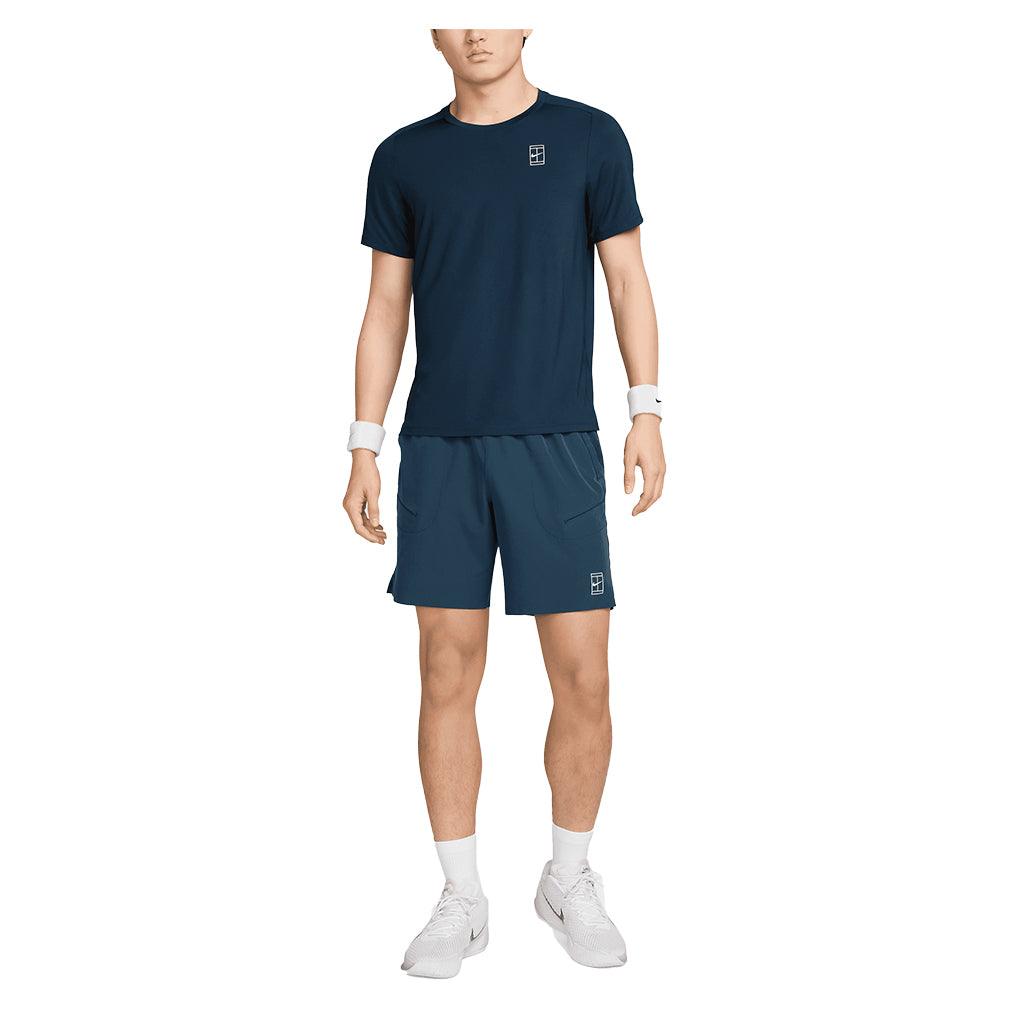 Men's Dri-Fit Advantage 8 inch Short Armory Navy and White