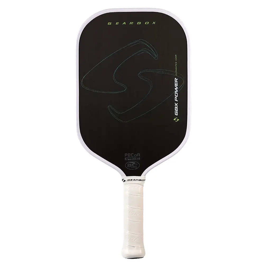 GBX Power Elongated 16mm Pickleball Paddle Black and Blue