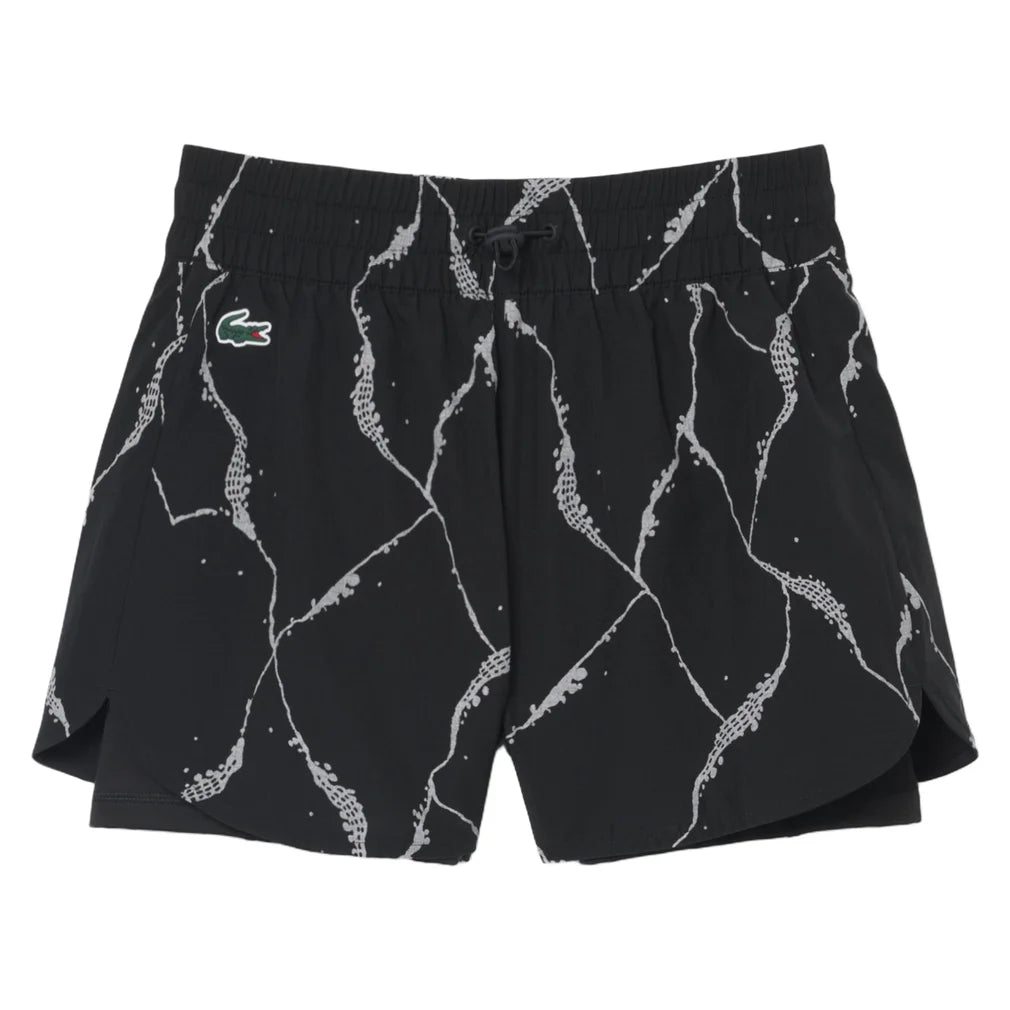 Women's Players Short Black, Lacoste, Black, Pickleball Express, GF6845-C31F26-BLACK-1