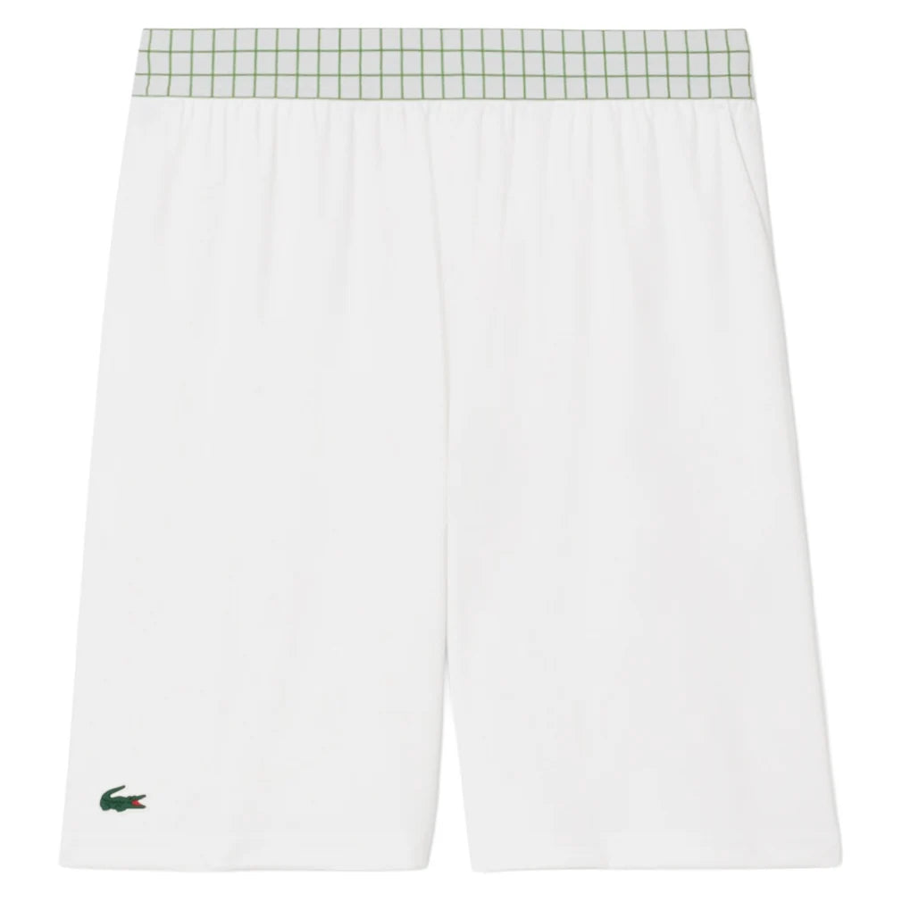 Men`s Players Team Leader On Court Players Mesh 8 Inch Short White