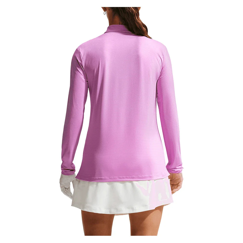 Women's Dri-FIT UV Victory Half-Zip Top Lt Magenta and White